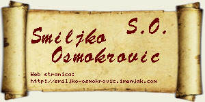 Smiljko Osmokrović vizit kartica